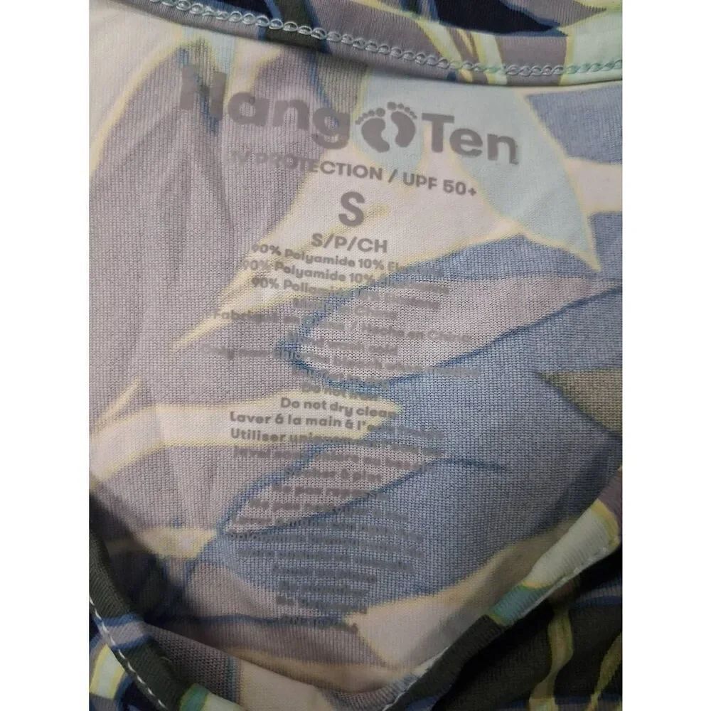 Hang ten womens small top upf 50 uv sun protection shirt spruce green Hawaiian - Picture 6 of 8